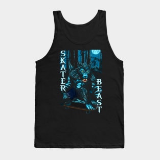 Werewolf, Skateboard, Skater, City, Halfpipe Tank Top